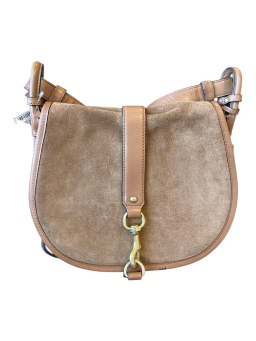 Michael Kors Brown Suede & Leather Front Flap Crossbody GHW Bag Brown / S