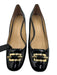 Michael Kors Shoe Size 9.5 M Black Patent Leather Gold Detail Block Heel Shoes Black / 9.5 M