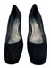 Stuart Weitzman Shoe Size 9.5 Black Leather Upper Suede Block Heel Pumps Black / 9.5