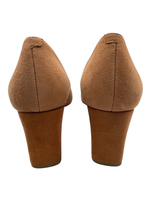 Marc Fisher Shoe Size 9.5 Tan Brown Leather Upper Suede Pointed Almond Toe Pumps Tan Brown / 9.5