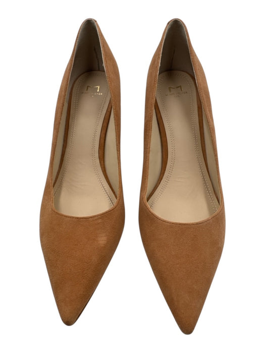 Marc Fisher Shoe Size 9.5 Tan Brown Leather Upper Suede Pointed Almond Toe Pumps Tan Brown / 9.5