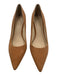 Marc Fisher Shoe Size 9.5 Tan Brown Leather Upper Suede Pointed Almond Toe Pumps Tan Brown / 9.5