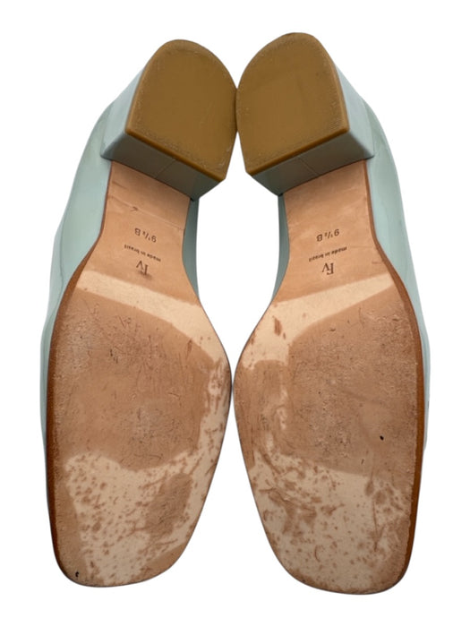 Frances Valentine Shoe Size 9.5 Mint Blue Leather Upper Patent Loafers Mint Blue / 9.5