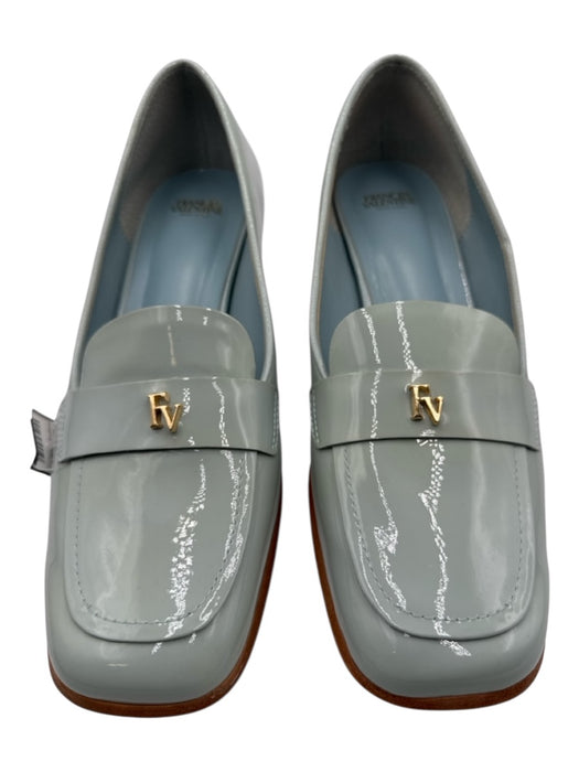 Frances Valentine Shoe Size 9.5 Mint Blue Leather Upper Patent Loafers Mint Blue / 9.5