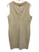 Sara Campbell Size L/10 Cream White & Gold Cotton Blend Tweed Dress Set Cream White & Gold / L/10