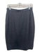 St. John Collection Size 6 Grey Wool Blend Elastic Waist Knit Knee Length Skirt Grey / 6