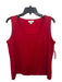 St. John Sport Size S Red Wool Blend Knit Round Neck Sleeveless Top Red / S