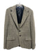 Polo Ralph Lauren Size 14 Beige & Brown Linen & Wool Herringbone Blazer Jacket Beige & Brown / 14