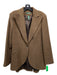 Lauren Ralph Lauren Size 12 brown & tan print Wool Blend One Button Jacket brown & tan print / 12