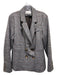 heartloom Size L Gray & Brown Rayon Blend Houndstooth Double Breast Jacket Gray & Brown / L