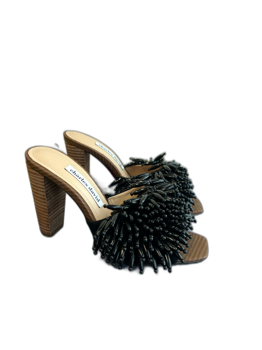Charles David Shoe Size 8 Black & Brown Manmade Material Slip On Open Toe Shoes Black & Brown / 8