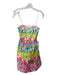 Lilly Pulitzer Size 0 White & Multi Cotton Strapless Floral Gathered Dress White & Multi / 0