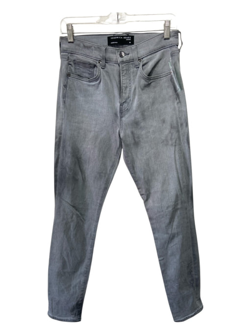 Veronica Beard Jeans Size 28 Light Gray Cotton Zip Fly Mid Rise Skinny Jeans Light Gray / 28