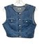 Avec Les Filles Size 6 Medium Wash Cotton Blend Denim Sleeveless Mini Skirt Set Medium Wash / 6