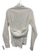 Sovere / Size 5 White Cotton Seersucker Long Sleeve Button Up Drape Detail Top White / 5