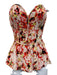 Parker Size XS Pink, Red & Yellow Silk Strapless Quilted Detail bustier Top Pink, Red & Yellow / XS