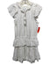 Misa Size M White Cotton Short Cap Sleeve Swiss Dot V Neck Tiered Mini Dress White / M