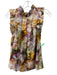 Marie Oliver Size XS Orange, Purple, Multi Silk & Cotton Abstract Print Top Orange, Purple, Multi / XS