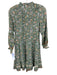 Veronica Beard Size XS Green, Blue, Orange Tassel Tie Floral Above Knee Dress Green, Blue, Orange / XS