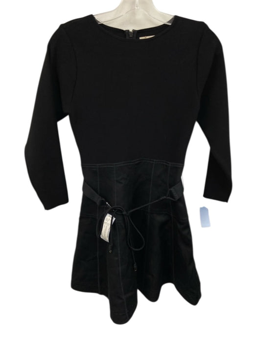 Ulla Johnson Size 00 Black Lyocell blend Knit Paneled Above knee A line Dress Black / 00