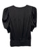 Ramy Brook Size XXS Black Polyester V Neck Shirred Waist Puff Sleeve Top Black / XXS