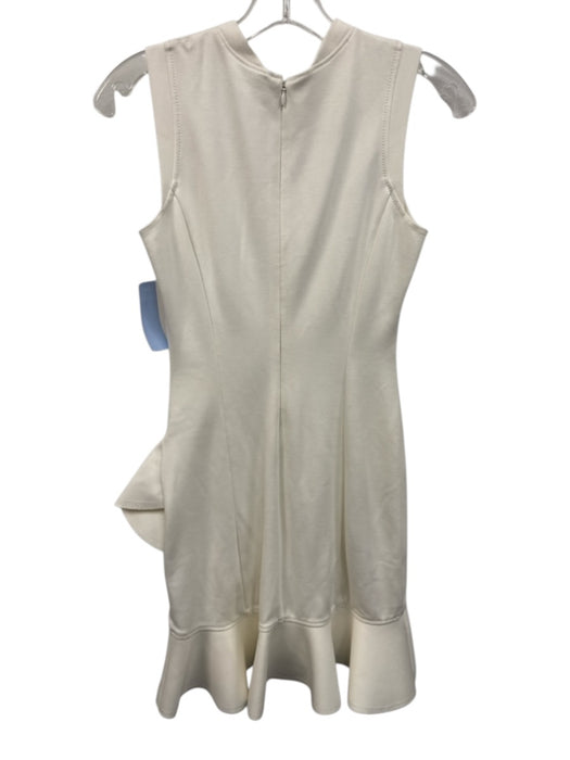 Alexis Size XS Ivory White Rayon Blend flounce Sleeveless Mini Dress Ivory White / XS