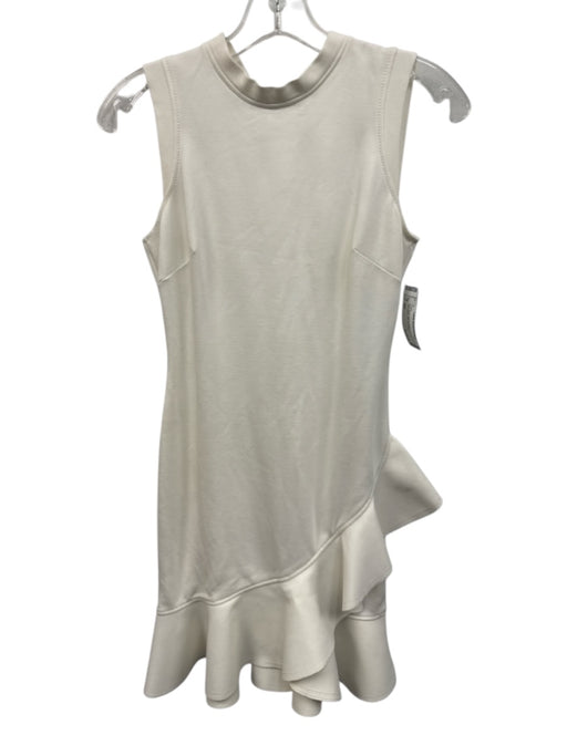 Alexis Size XS Ivory White Rayon Blend flounce Sleeveless Mini Dress Ivory White / XS
