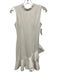 Alexis Size XS Ivory White Rayon Blend flounce Sleeveless Mini Dress Ivory White / XS