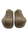 Mou Shoe Size 7 Taupe Gray & Beige Sheepskin Braided Trim Platform Mules Taupe Gray & Beige / 7