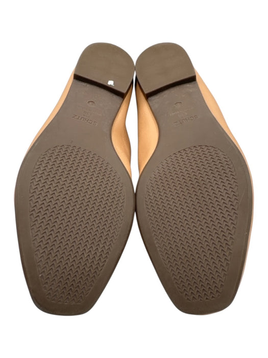 Schutz Shoe Size 6.5 Beige Orange Leather Bow Ballerina Flats Beige Orange / 6.5