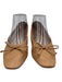 Schutz Shoe Size 6.5 Beige Orange Leather Bow Ballerina Flats Beige Orange / 6.5