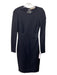 Emilio Pucci Size XS/S Black Viscose Lace Detail Long Sleeve Midi Dress Black / XS/S