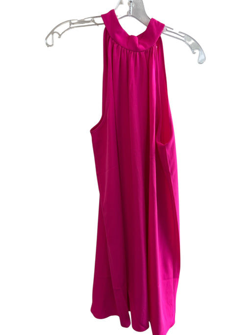 Amanda Uprichard Size Large Hot pink Polyester Sleeveless High Neck Dress Hot pink / Large