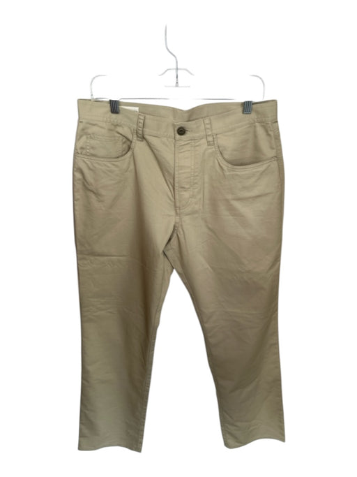 Onward Reserve Size 33x30 Khaki Cotton Blend Solid Khakis Men's Pants Khaki / 33x30