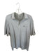 Johnnie-O Size L Gray & White Cotton Blend Striped Men's Polo Gray & White / L