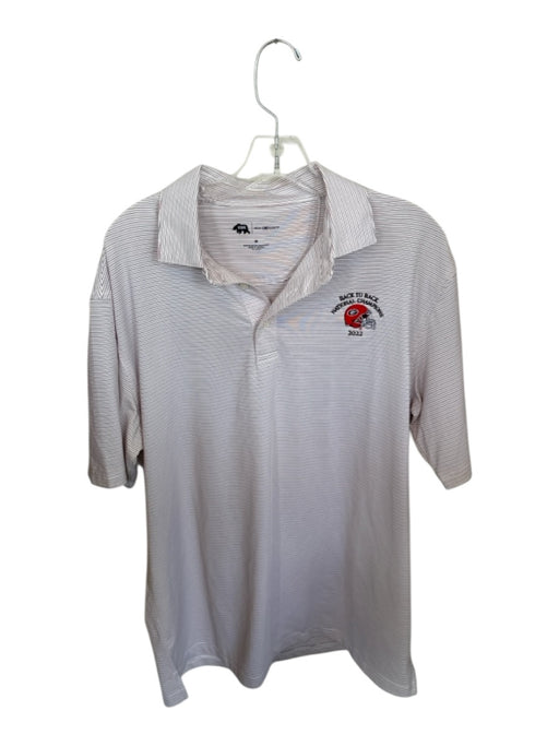 Onward Reserve Size M Red & Black Polyester UGA Striped Golf Men's Polo Red & Black / M