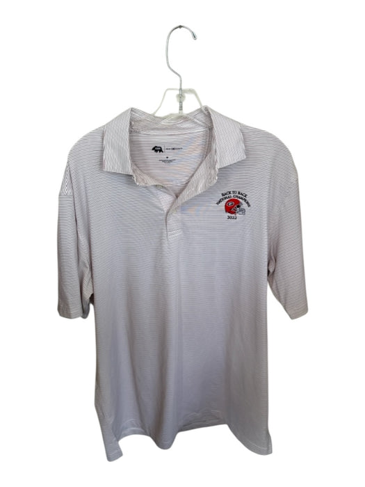 Onward Reserve Size M Red & Black Polyester UGA Striped Golf Men's Polo Red & Black / M