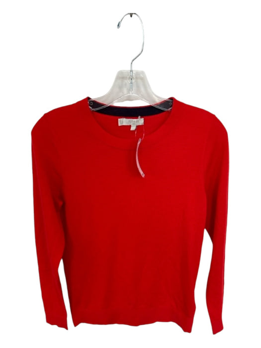 Hobbs Size S Red Merino Wool Long Sleeve Sweater Red / S