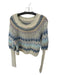Free People Size S Green & Blue Wool Blend Long Sleeve Knit Sweater Green & Blue / S