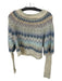 Free People Size S Green & Blue Wool Blend Long Sleeve Knit Sweater Green & Blue / S