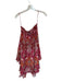 Mariacher Size M Magenta & Orange Smocked Botanical Asymetrical Skirt Magenta & Orange / M