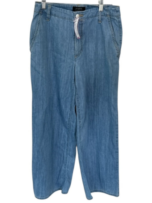 Banana Republic Size 27 Med Light Wash Cotton High Waist Wide Leg Jeans Med Light Wash / 27