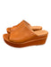 Mellow Yellow Shoe Size 40 Brown Leather Platform Wedge Open Toe Mules Brown / 40