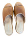 Mellow Yellow Shoe Size 40 Brown Leather Platform Wedge Open Toe Mules Brown / 40