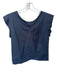 Field Trip Size S Navy Cotton Sleeveless Layered Ruffle V Neck Top Navy / S