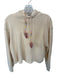 Ba&sh Size 1 Cream Cotton Tassel Hooded Long Sleeve Waffle Sweatshirt Cream / 1