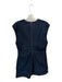 Zara Size L Dark Wash Cotton Blend Sleeveless Denim Back Zip Dress Dark Wash / L
