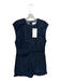 Zara Size L Dark Wash Cotton Blend Sleeveless Denim Back Zip Dress Dark Wash / L