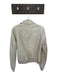 Babaton Size M Bone Vegan Leather Long Sleeve Full ZIp Bomber Jacket Bone / M
