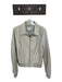 Babaton Size M Bone Vegan Leather Long Sleeve Full ZIp Bomber Jacket Bone / M